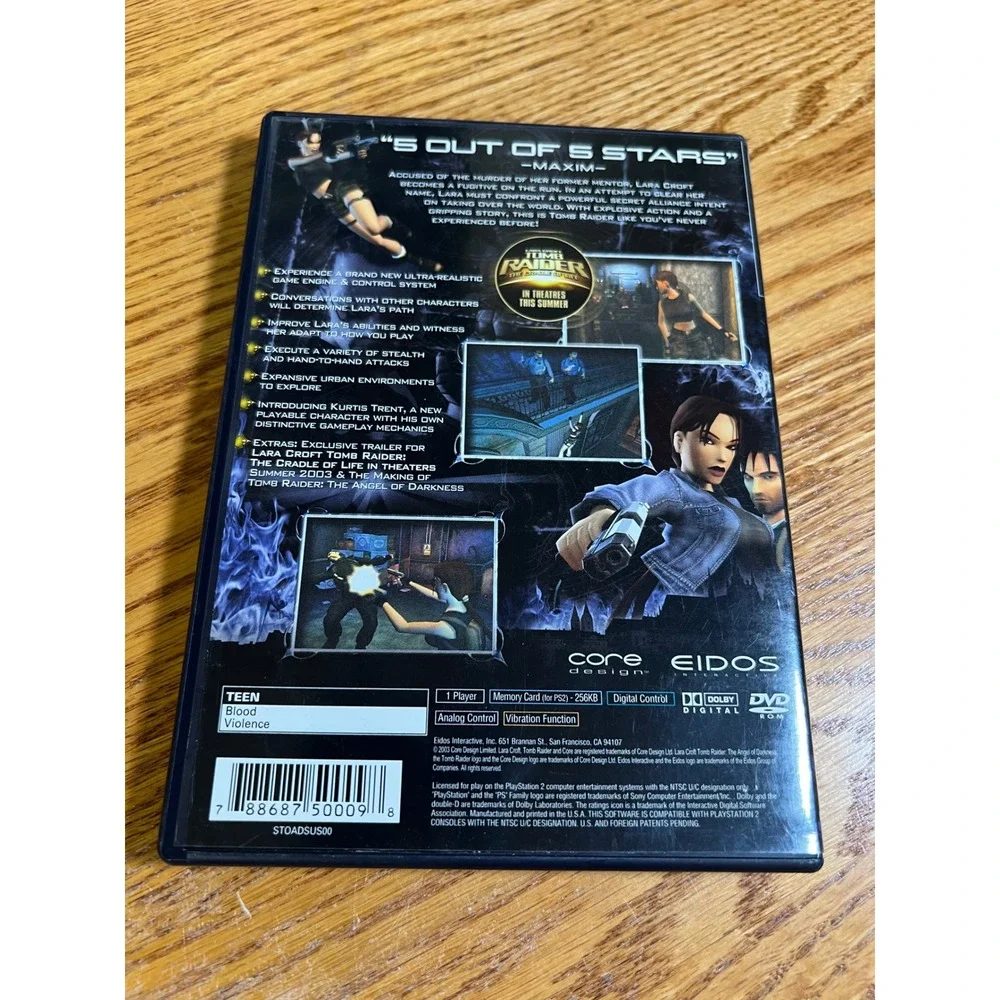 Lara Croft Tomb Raider The Angel of Darkness Sony PlayStation 2 PS2 2003 CIB